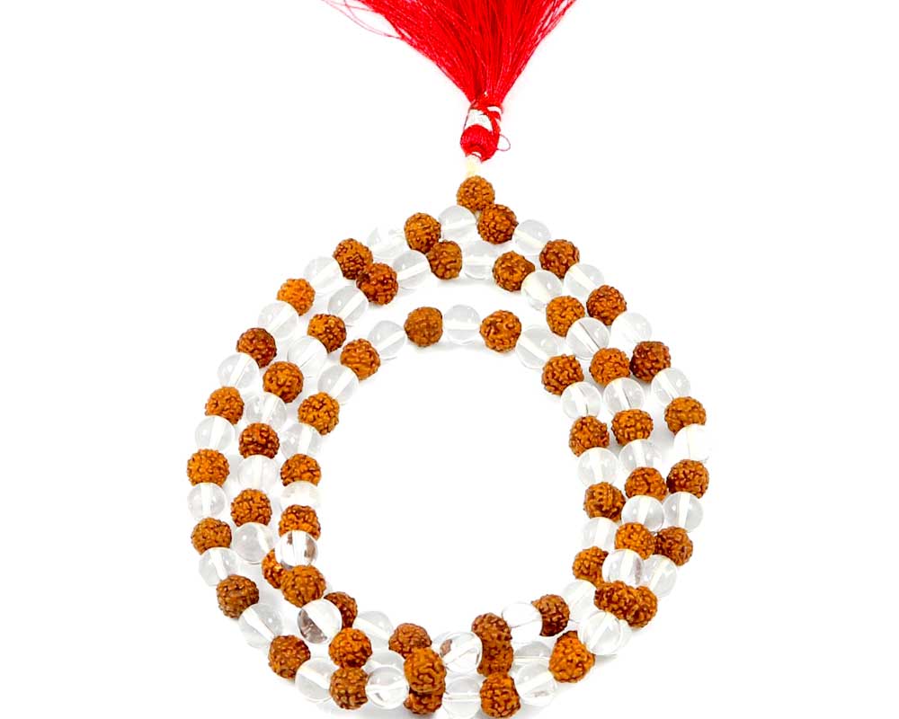 CRYSTAL RUDRAKSHA MALA